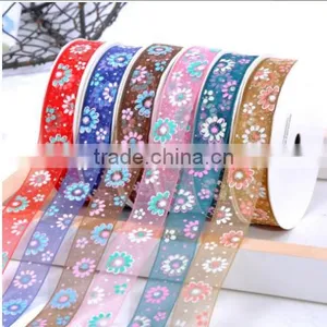 Hi-ana Ribbon 108 2017 Most Popular Striped Material Recyle Organza Ribbon thumbnail-1