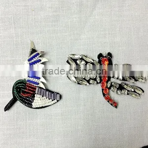 Fashion Kid Garment Accessory Iron on Colorful Bird In Flight Sequin Patch thumbnail-2