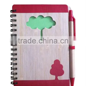Spiral Bound Graph Paper Notebook Hard Bamboo Cover thumbnail-1