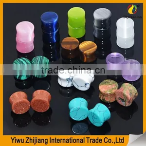 Amethyst Concaved Convex Flat Natural Stone Plugs thumbnail-4
