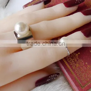 2Pcs/Set Gold Silver Pearl Stack Plain Band Midi Tip Finger Above The Knuckle Open Ring thumbnail-1