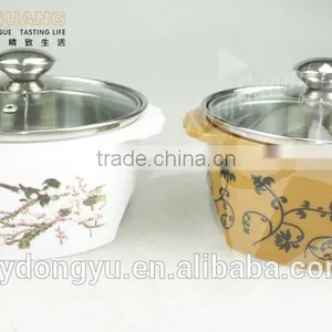 Flower Stainless Steel Cooking Pot /16cm Diameter Ynxn Stainless Steel Cooking Pot/ Fancy Dinnerware thumbnail-3