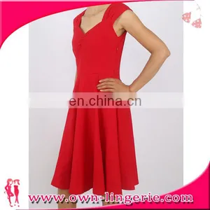 New Design Short Cape Strap Women Solid Skater Casual Dress thumbnail-1