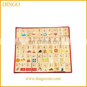 Hot Sale Custom Printed Wooden Children Game Domino Wholesale thumbnail-2