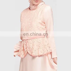 2016 Latest Design Women Jubah Fashion Maxi Length Peplum Waist Jubah thumbnail-5