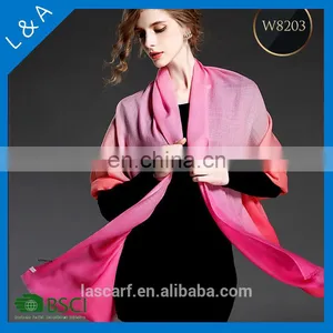 Factory Supply Lady Scarf 100% Double Sided Wool Scarf, Dubai Muslim Scarf thumbnail-1