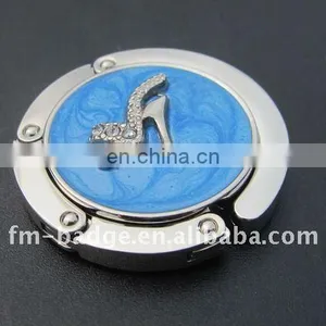 Zinc Alloy Material Purse Hook / Bag Hanger Hook / Table Top Bag Hanger, Roung Shape With Highheel Shoe Purse Hanger thumbnail-1