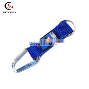PVC Patch Key Chain Strap With Carabiner and Split Ring thumbnail-1