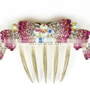 2013 Newest Fashion Alloy Rhinestone Hair Comb Fork thumbnail-1