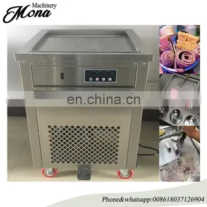 Portable Tasty Fry Ice Cream Maker Flat Pan Real Fruit Fry Ice Cream Machine thumbnail-2