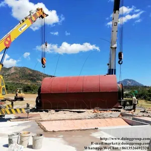 High Performance Waste Tyre Recycling to Fuel Oil Pyrolysis Plant Factory Price thumbnail-2