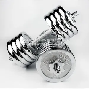 China Factory Gym Adjustable Electroplated Steel Dumbbel thumbnail-1
