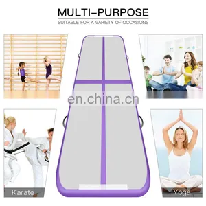Inflatable Gym Air Track Purple Gymnastics Tumbling Mat With Free Air Pump thumbnail-4
