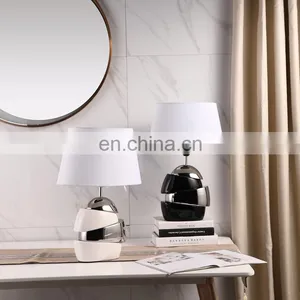 China Cheap Wholesale Hotel Home Decorative Bedside Ceramic Nightstand Lamps for Living Room thumbnail-5