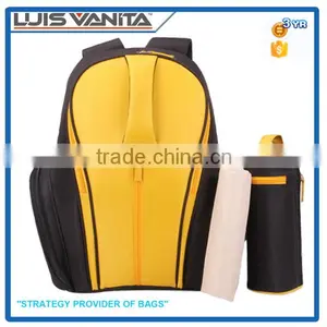 Yellow 300D Backpack Designer Diaper Bags With Bottle Bag thumbnail-1