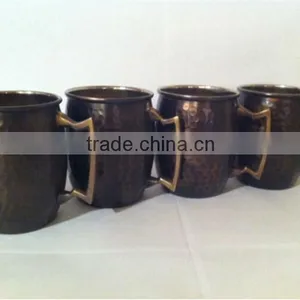 Factory Price Moscow Mule Cocktail Copper Mugs Hammered Wholesale thumbnail-1