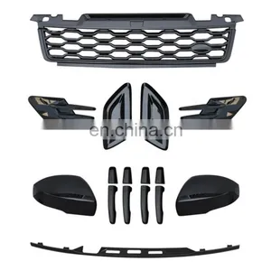 Front Grill Sets Super Black Version Kit Body Kit For RANGE ROVER SPORT 2014-2017 thumbnail-2