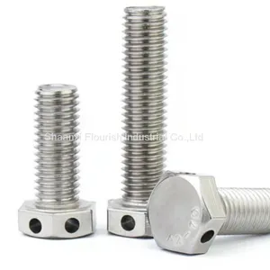 HEXAGON BOLT WITH WIRE HOLES ON HEAD thumbnail-1
