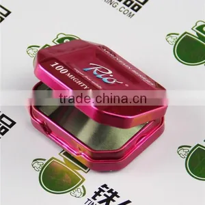 Small Tinplate Can Mint Chewing Gum Case Metal Hinge Box thumbnail-1
