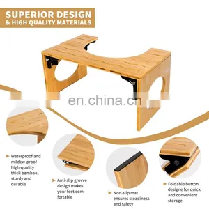 Bathroom Squatting Urinal Adjustable Bamboo Squatting Toilet Stool thumbnail-2