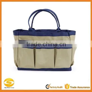 Grey Canvas Ladies Garden Tool Organizer Bag,OEM Logo Garden Tools Carry Bag,custom Made Garden Tool Bags thumbnail-1