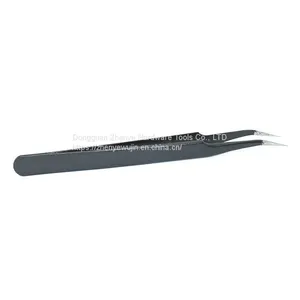 Curved Tip ST-17, ESD-17, Grafted Eyelashes, Bird's Nest Hair Picking Bell, Stainless Steel Anti-static Tweezers thumbnail-1