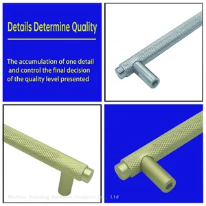 Factory Selling Cabinet Door Knurled Handles Furniture Kitchen Drawer Brass Pull Handle thumbnail-4
