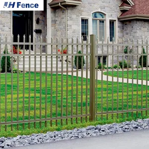 Carbon Steel Steel Hercules Pressed Spear Top Fence Black Metal Fence Panels thumbnail-6