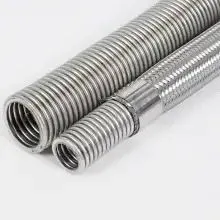 304 Stainless Steel Corrugated Pipe, Metal Hose, Anti-corrosion, Cold and Hot Water Inlet Pipe, Threaded, Pressure-resistant Corrugated Pipe thumbnail-2
