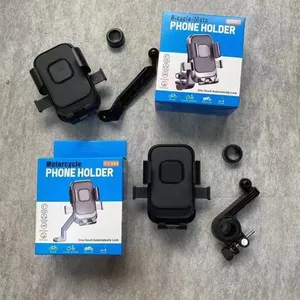 Motorcycle Phone Mount With One-Button Lock Anti-Shake Bike Holder thumbnail-3
