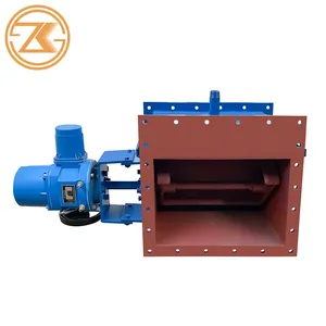 Zhengkang Carbon Steel Arc Flow Control Valve Manual Pneumatic Electric Adjustable Silo Discharge Gate Valve For Powder Ash Quantitative Feeding thumbnail-1