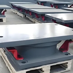 Rectangle and Round Basin Type Seismic Isolation Rubber Elastomeric Pot Bridge Bearing thumbnail-1
