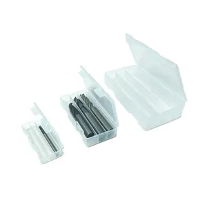 Spade Drill Inserts and Micro Longer Tools Square Rectangular Hinged Lid Plastic PP Clear Storage Multi Boxes thumbnail-4