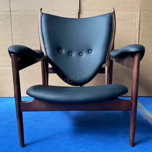 Luxury Designer Leather Single Lounge Chair Elegant Metal Leg Armchair for Living Room Furniture Chaise Style thumbnail-1