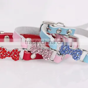 Wholesale Diamond Bone Leather Pet Collar Creative Dog Collars thumbnail-2