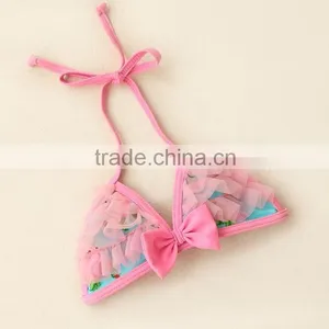 The New Item of Flowers Printed Baby Swimsuit With Laces Which is the Most Popular in 2015,girls Swimwear,kids Swimwears thumbnail-2
