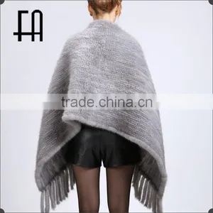 Factory Direct Wholesale Price Mink Knitted Fur Scarf /mink Fur Scarf thumbnail-2