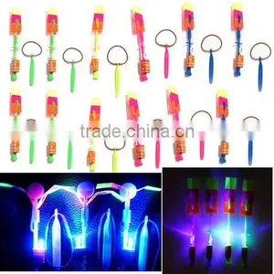 Amazing LED Light Arrow Rocket Helicopter Flying Toy Party Fun Gift thumbnail-1