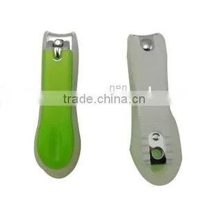 NC1227 Fashion Carbon Steel Nail Clipper With Plastic Grooved Handle thumbnail-1