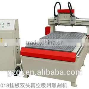 Guangzhou Manufacturer QL-1018 Hanging Plate Cnc Double-spindle Vacuum Adsorption Engraving Machine thumbnail-1