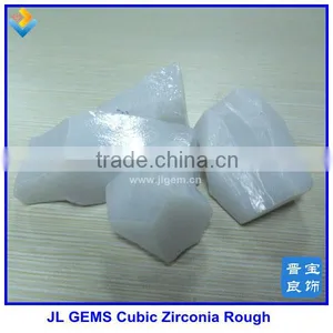 Synthetic White Milky CZ / Cubic Zirconia Uncut Rough Stone With High Quality thumbnail-1