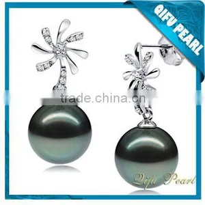 2014 New Arrival Designs Double Pearl Earrings Findings thumbnail-3