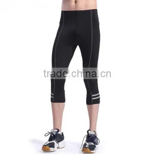 Wholesale Summer Men's Lycra 3/4 Running Pants With Zipper Pocket thumbnail-1