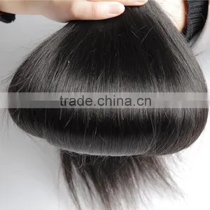 Cheap Raw Peru Human Hair Extension, Remy Straight Human Hair Weaving, Strong Double Drawn Weft thumbnail-2