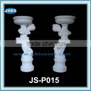 Indoor Carved White Stone Flower Pot Stands Designs For Sale thumbnail-1