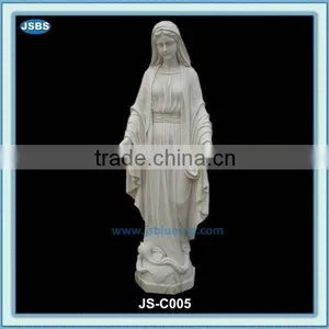 White Marble Statue of Mother Mary thumbnail-1