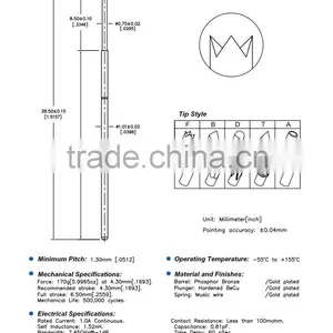 SP1-101385-F01 PCB Electrical Bareboard Testing Probe Needle thumbnail-1