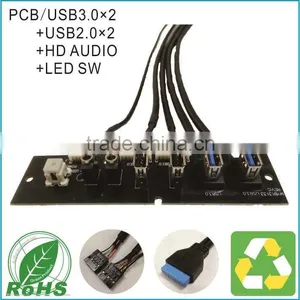 Front Panel Dual USB3.0+Dual USB2.0 HD AUDIO+LED SW Computer Case Front Panel Cable thumbnail-1