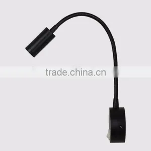 3W LED Wall Mount Light for Hotel Bedside Reading Lamp With Flexible Gooseneck On/off Switch Quality Choice thumbnail-4
