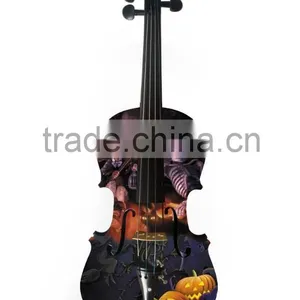 Unique Art With Halloween Theme Style Violin Art Painting thumbnail-3